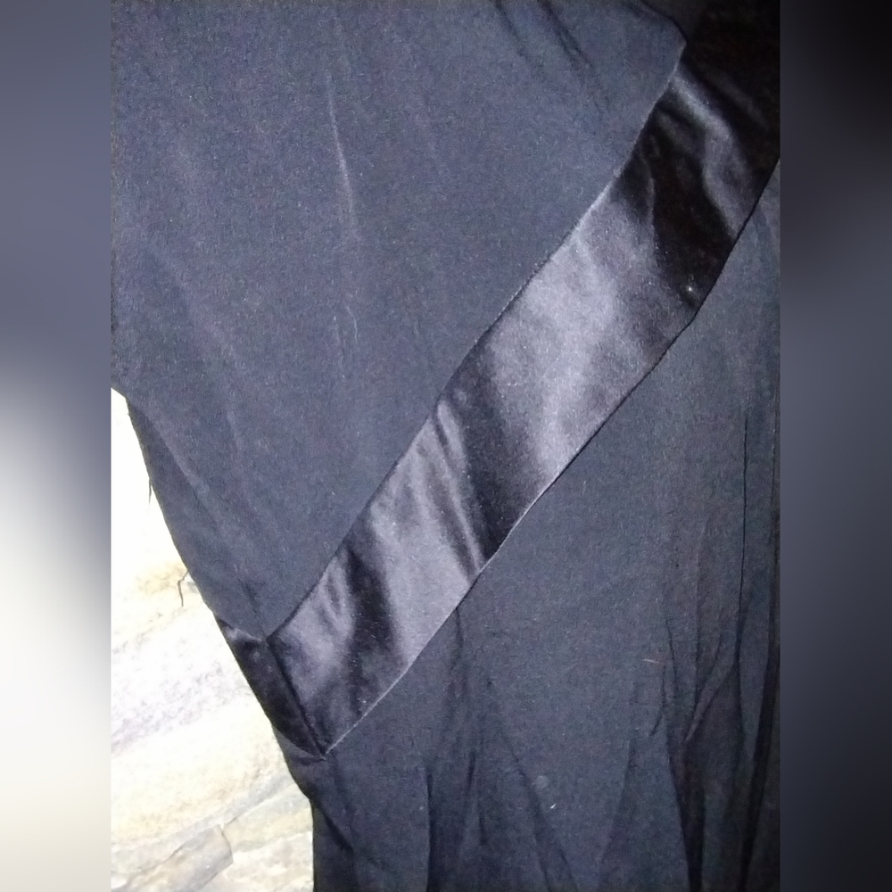 Adele Simpson Vintage Black Formal Shift Dress Wi… - image 6